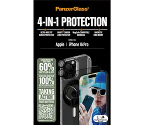 PanzerGlass Bundle Hoops + Tvrzené sklo UWF + Hard Case + Magnetic Ring Mount pro iPhone 16 Pro