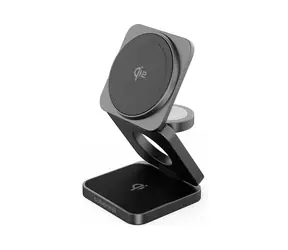 Cubenest Qi2 3in1 Magnetic Wireless charger SQ312 Fold Pro černá / 3v1 Qi2 Skládací bezdrátová magnetická nabíječka