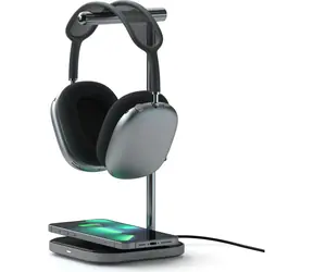 Satechi 2in1 Headphone Stand With Wireless Charger šedá / Stojan pro sluchátka s bezdrátovou nabíječkou / USB-C / hliník