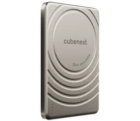 CubeNest 5000mAh Magnetic Wireless Slim PowerBank S1B3D zlatá / Magnetická bezdrátová powerbanka / USB-C