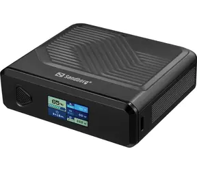 Sandberg Travel Powerbank 20000mAh černá / 1x USB-C + 1x USB-A + bezdrátové nabíjení / PD100W
