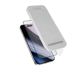 Epico Hero Glass 3D DF ochranné sklo pro iPhone 14 Pro/15/16 / odolné proti pádu / Ultra-široké krytí 