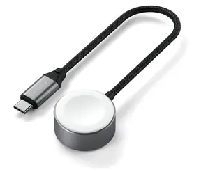 Satechi USB-C Magnetický rychlonabíjecí kabel pro Apple Watch šedá / 5W
