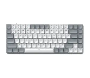 Satechi SM1 Slim šedo-bílá / bezdrátová klávesnice / mechanická / Bluetooth / USB-C / podsvícená / US layout