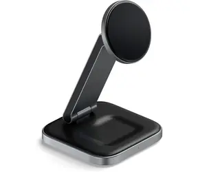 Satechi 2in1 Foldable Charging Stand černá / Skladací nabíjecí stojánek / Qi2 / 15W