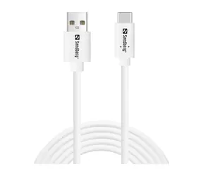 Sandberg USB-C > USB-A 2.0 2M SAVER bílá / kabel USB-A na USB-C