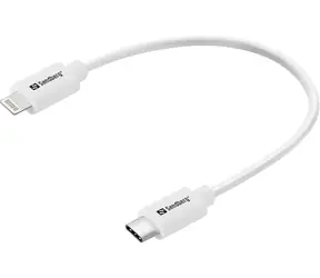 Sandberg USB-C PD to Lightning MFI 0.2M bílá / nabíjecí kabel USB-C na Lightning