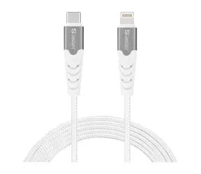 Sandberg USB-C PD to Lightning MFI 2M PRO bílá / nabíjecí kabel USB-C na Lightning