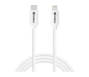 Sandberg USB-C PD to Lightning MFI 1M bílá / nabíjecí kabel USB-C na Lightning
