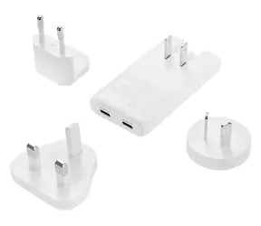 Sandberg 4in1 TravelCharger 65W bílá / Cestovní nabíjecí adaptér / 2x USB-C 