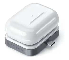 Satechi USB-C Wireless Charging Dock for AirPods šedá / Bezdrátová nabíječka pro Apple AirPods / 5W