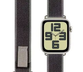 OBAL:ME Textilní Řemínek pro Apple Watch 42-49mm M-L Grey/Green