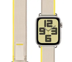 OBAL:ME Textilní Řemínek pro Apple Watch 42-49mm M-L Beige/Yellow