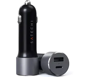 Satechi 72W USB-C šedá / nabíječka do auta / USB-A / 60W / PD