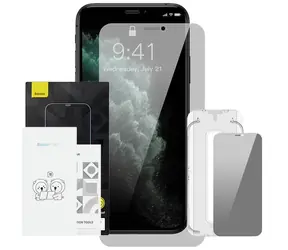 Baseus SGJC110602 Crystal Privacy Tvrzené sklo 0.3 mm pro Apple iPhone X/XS