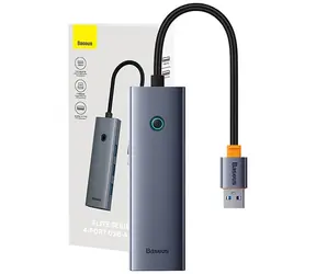 Baseus UltraJoy Rozbočovač 4v1 USB-A do 4xUSB 3.0 šedá