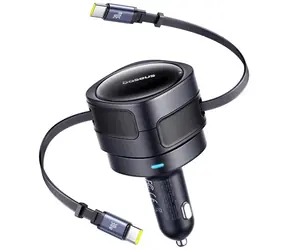 Baseus C00035507121-01 Enjoyment Max nabíječka do auta černá / 2x kabel USB-C / 60W