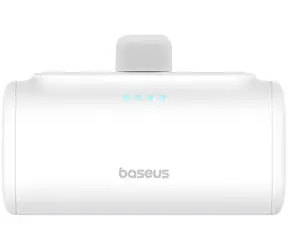Baseus Compact 5000mAh 20W bílá / Powerbanka / 1x USB-C (M) + 1x USB-C (F)
