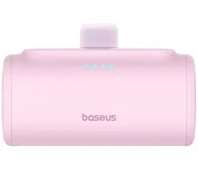 Baseus Compact 5000mAh 20W růžová / Powerbanka / 1x USB-C (M) + 1x USB-C (F)