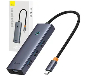 Baseus B00052809813-00 UltraJoy Rozbočovač 5v1 USB-C na 1x HDMI + 4xUSB 3.0 šedá