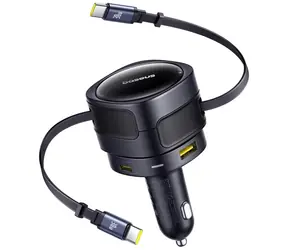 Baseus C00035507121-03 Enjoyment Max nabíječka do auta černá / 1x USB-C (F) + 1x USB-A (F) + 2x USB-C kabel / 90W 