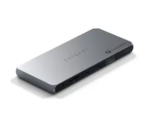 Satechi Thunderbolt 4 Dock šedá / 3x USB-C / 2x USB-A / 2x HDMI / RJ45 / 3.5mm jack / SD / DC