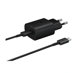SAMSUNG Napájecí adaptér s rychlonabíjením (25W) s kabelem (bulk) černá / USB-C / 3A 