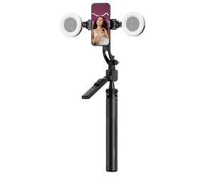 Rollei Stativ Easy Creator Quadpod LED-Kit AI Tracking černá / Zátěž 2k.5g / Vytažený 163cm