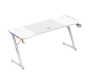 Huzaro Hero 4.8 RGB bílá / Herní stůl / 160 x 60 x 74 cm