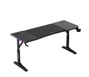 Huzaro Hero 4.6 RGB černá / Herní stůl / 160 x 60 x 56-79 cm / 6 úrovní nastavení výšky