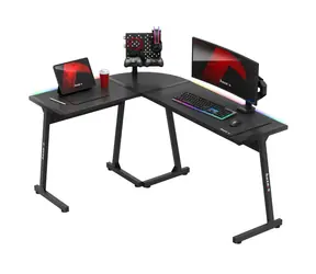 Huzaro Hero 6.0 RGB černá / Rohový herní stůl / 112 x 147 cm / pravá i levá montáž