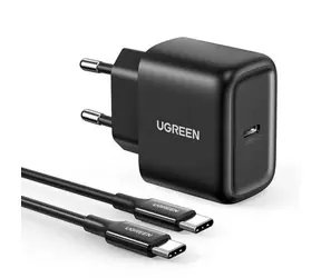 UGREEN CD250 USB-C černá / kabel USB-C do USB-C / 2m