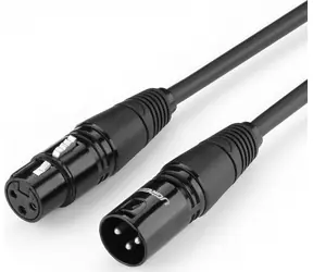 UGREEN AV130 černá  / Kabel XLR (F) -XLR (M) / 1 m