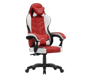 Huzaro Force 2.7 Velur červená / Herní židle / nastavitelná / nosnost až 140 kg / látka
