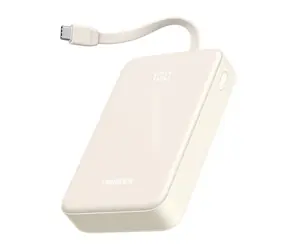 UGREEN PB505 Powerbanka 20000mAh bílá / vestavěný kabel USB-C / 22,5 W / port USB-A a USB-C