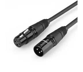 Ugreen AV130 66718 audio kabel XLR (F) - XLR (M) černá / Prodlužovací kabel pro mikrofon/zesilovač / 3m 
