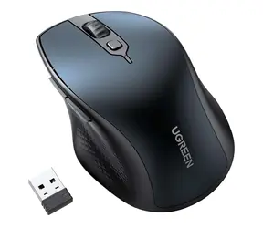 UGREEN MU101 Wireless Mouse modrá / bezdrátová ergonomická myš / 2.4G / bluetooth