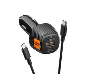 Spigen Essential EV1133 nabíječka do auta / 2x USB-C / 1x USB-A / 65W 