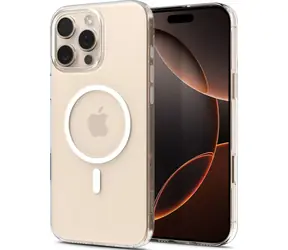 Spigen Thin Fit T MagSafe ochranný kryt pro Apple iPhone 16 Pro Max průhledná-bílá