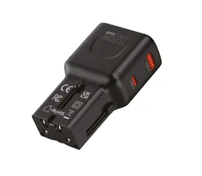 Mobile Origin PW25 Travel adapter GN 35W černá / Cestovní nabíječka / EU/US/UK/AU