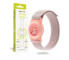 Mobile Origin AirTag Strap A4 Růžový jednorožec / Náramek pro Apple AirTag