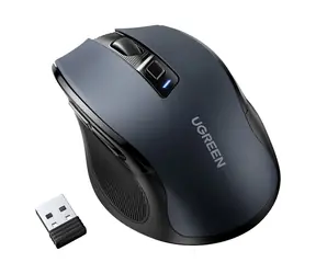 Ugreen Optical Mouse Wireless Mouse černá / Bezdrátová optická myš / USB / 2.4GHz / Bluetooth 5.0 / 4000 DPI 
