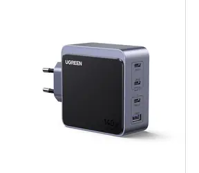 Ugreen 45575 GaN Rychlonabíječka šedá / 4 porty / 140 W / 3x USB-C / USB-A