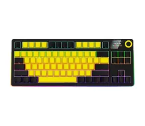 Lorgar KBP70TKLW (US) žlutá / bezdrátová herní klávesnice 75% / US / 2.4GHz / BT 5.0 / RGB