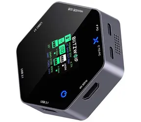 Blitzwolf BW-TH16 dokovací stanice 8in1 šedá / LCD Smart Display / 2x USB-A / 3x USB-C / 1x HDMI / SD + TF