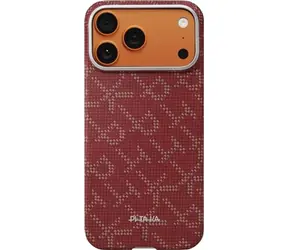 Pitaka Ultra-Slim Monogram Case ochranný kryt pro Apple iPhone 17 Pro Max červená