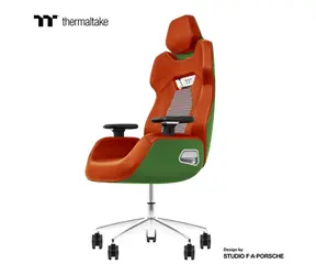 Thermaltake ARGENT E700 Design by Studio FA Porsche černo-zelená / Herní židle / nastavitelná / nosnost až 150 kg 