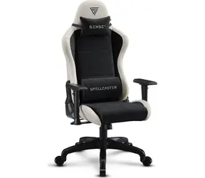 SENSE7 Spellcaster FUKU PU černo-béžová / Herní židle / Alcantara / nastavitelná / pojezdová kolečka / nosnost 150 kg 