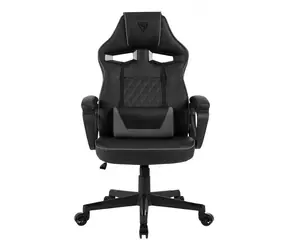 SENSE7 Knight černo-šedá / Herní židle / umělá kůže / nastavitelná / pojezdová kolečka / nosnost 120 kg 