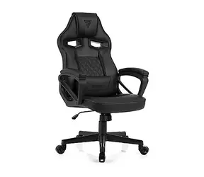 SENSE7 Knight černá / Herní židle / Ekokůže / nastavitelná / pojezdová kolečka / nosnost 120 kg 